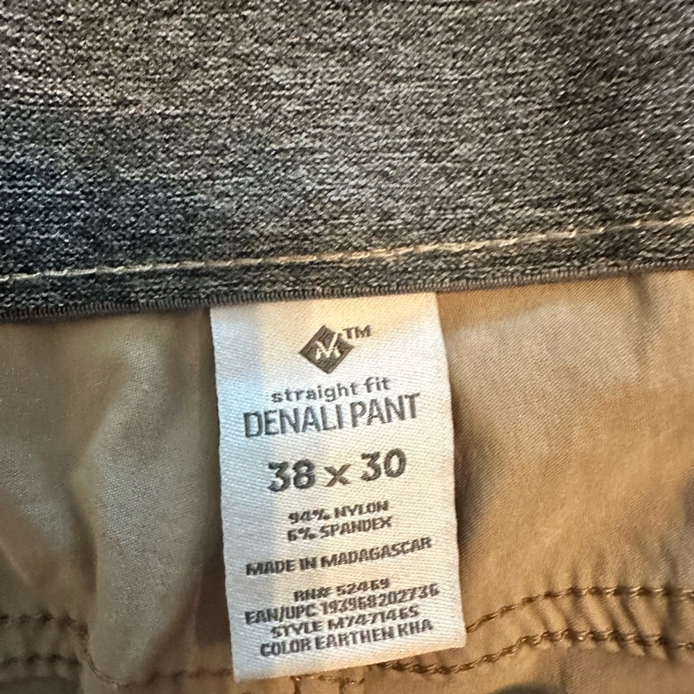 Straight Fit Denali Pants - Gray and Tan